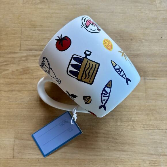 Luna Sage Other - Luna & Sage Coastal Vacation Nautical Blue Ombré Sardine Soft Touch Coffee Mug